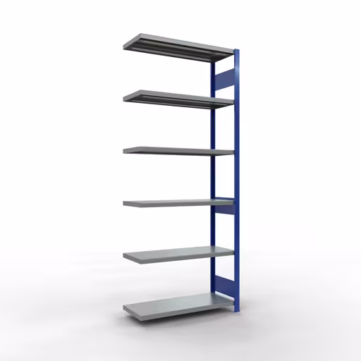 , Étagère MULTIplus250 système enfichable, 2500 x 1000 x 400 mm, 6 étagères, RAL 5010 bleu gentiane/galvanisé de Schulte Lagertechnik de la gamme de produits système enfichable