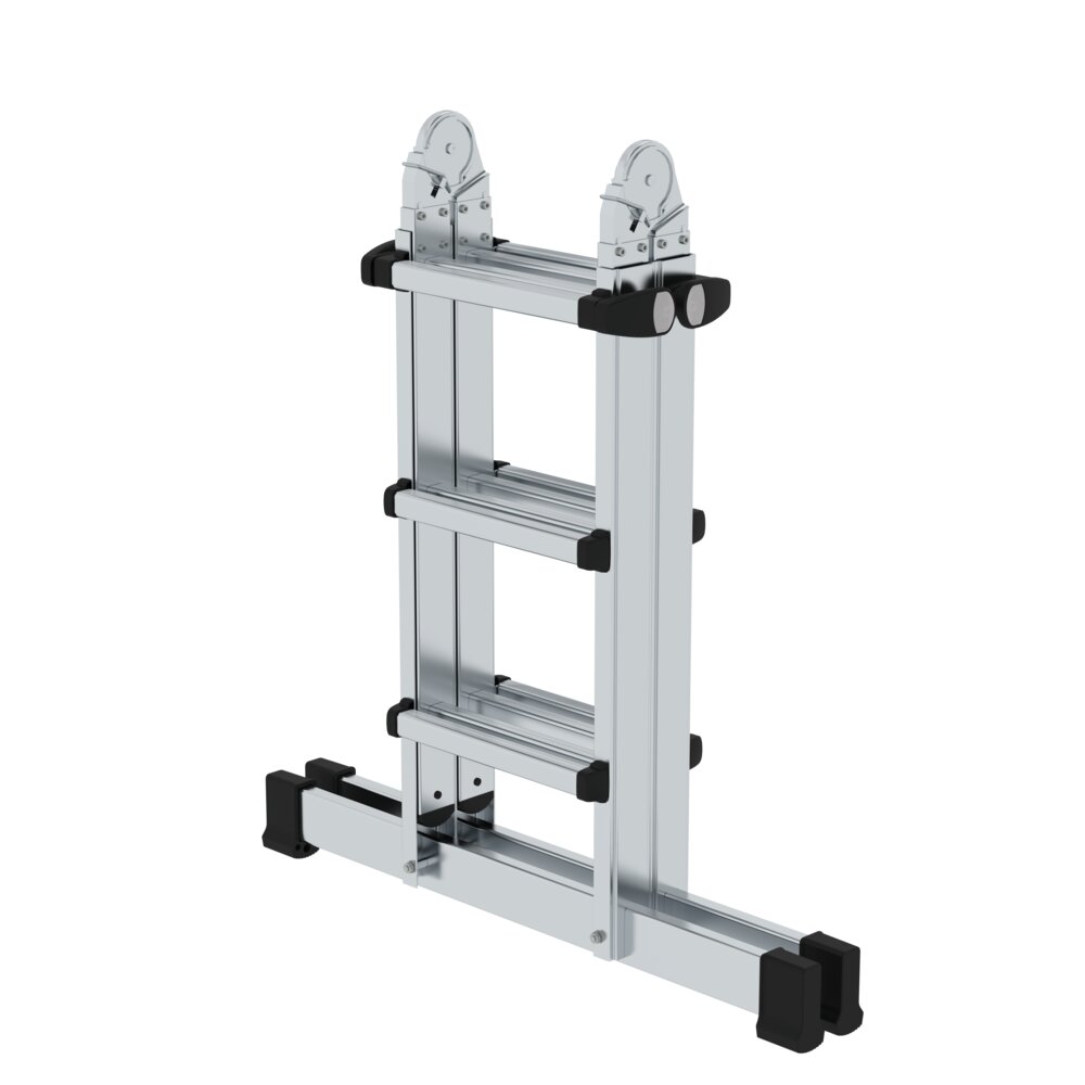 Produktbild (Abb. Ähnlich) 3812778 Munk Teleskopleiter 4-teilig mit Traverse 4x3 Sprossen