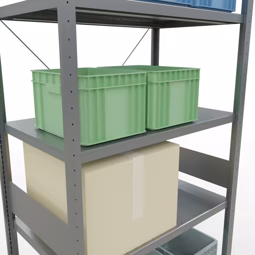 Étagère de base, étagère, système enfichable MULTIplus330, 3000 x 1000 x 600 mm, 7 étagères, traverse, galvanisée de la catégorie d'étagères de base avec le GTIN 4004514203229 Étagère de base, étagère, système enfichable MULTIplus330, 3000 x 1000 x 600 mm, 7 étagères, galvanisée de la marque Schulte Lagertechnik de la gamme de produits du système enfichable