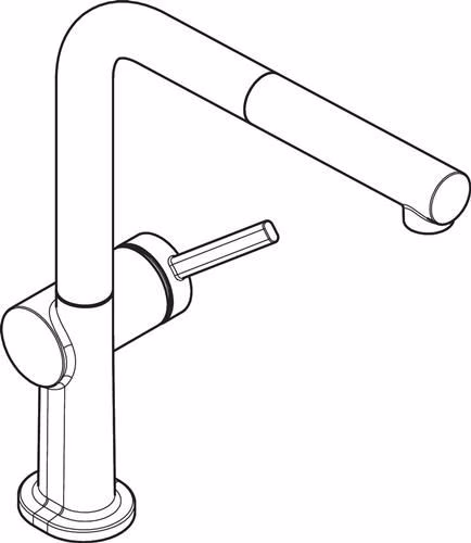 Hansgrohe Mitigeur d'évier 270 Talis M547 1jet bec extractible chromé