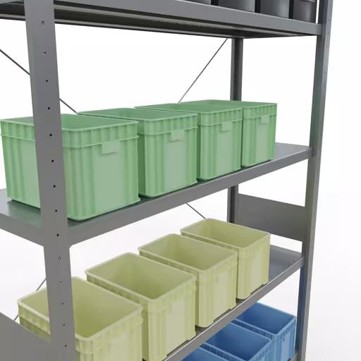 Étagère de base du système enfichable 3000x1300x400 mm, type 250 kg, galvanisée de la marque Schulte Lagertechnik de la gamme de produits du système enfichable