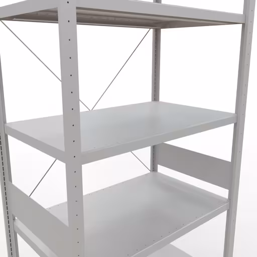 Immagine del prodotto n. 15 dell'articolo scaffale base, scaffale, sistema a innesto MULTIplus250, 3000 x 1000 x 600 mm (AxLxP), 7 ripiani, traversa, RAL 7035 grigio chiaro dalla gamma di prodotti del sistema a innesto della marca Schulte Lagertechnik