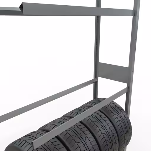 Immagine del prodotto n. 11 dell'articolo Scaffale aggiuntivo, portaruote/pneumatici, 3500 x 1150 x 400 mm, zincato, 5 livelli di stoccaggio con carico dello scomparto di 150 kg per livello Figura n. 11 dell'articolo scaffale aggiuntivo, scaffale per ruote/pneumatici, 3500 x 1150 x 400 mm, zincato, 5 livelli di stoccaggio dal gruppo di prodotti scaffali della marca Schulte Lagertechnik