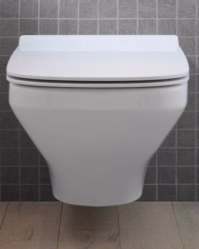 Detailbild 3983346 Ensemble WC mural Duravit DuraStyle, rimless, chasse d'eau basse Durafix, blanc, siège WC avec abaissement automatique inclus