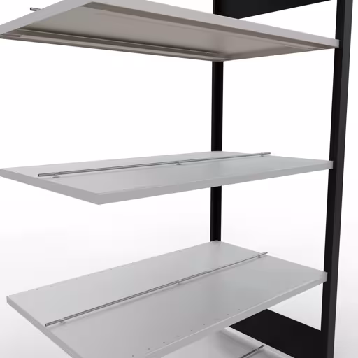Figura n. 14 dell'articolo scaffali componibili, scaffali per ufficio, sistema a innesto MULTIplus150, 1800 x 1000 x 600 mm, 5 ripiani, nero/grigio chiaro del gruppo di prodotti scaffali per ufficio della marca Schulte Lagertechnik