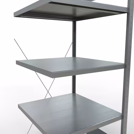 Figura n. 9 dell'articolo scaffale aggiuntivo, scaffale a scaffale, sistema a innesto MULTIplus250, 2000 x 750 x 800 mm (AxLxP), 5 ripiani, traversa, zincato del gruppo di prodotti sistema a innesto della marca Schulte Lagertechnik