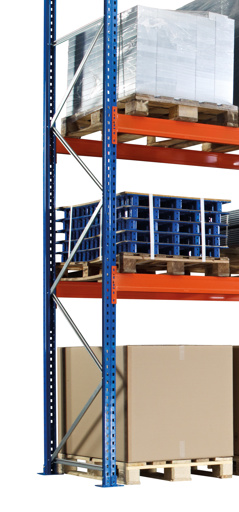 Telaio portapallet S645-B25, non montato, 8500x800 mm, blu/zincato di Schulte Lagertechnik con l'articolo n. 46213