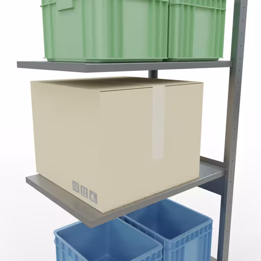 Immagine aggiuntiva dell'articolo Ripiano aggiuntivo, scaffale MULTIplus150 sistema a innesto, 2500 x 750 x 500 mm (AxLxP), 6 ripiani, barre longitudinali, zincato dal ripiano aggiuntivo