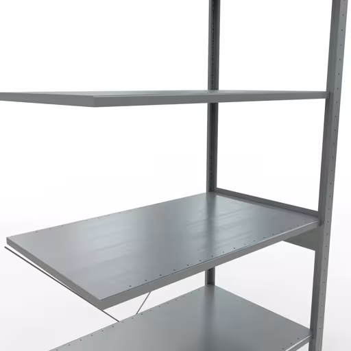 Scaffali componibili, scaffali, sistema a innesto MULTIplus85, 2500 x 1000 x 600 mm (AxLxP), 6 ripiani, traversa, zincato della marca Schulte Lagertechnik della gamma dei sistemi a innesto