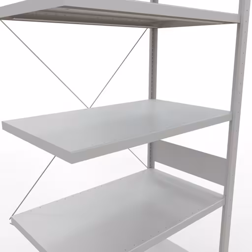 Image du produit n° 12 de l'article Rayonnage complémentaire, rayonnage à étagères, système enfichable MULTIplus330, 3000 x 1000 x 600 mm (HxLxP), 7 étagères, traverse, RAL 7035 gris clair Figure n° 12 de l'article étagère complémentaire, étagère à étagères, système enfichable MULTIplus330, 3000 x 1000 x 600 mm, 7 étagères, gris clair RAL 7035 du groupe de produits système enfichable de la marque Schulte Lagertechnik