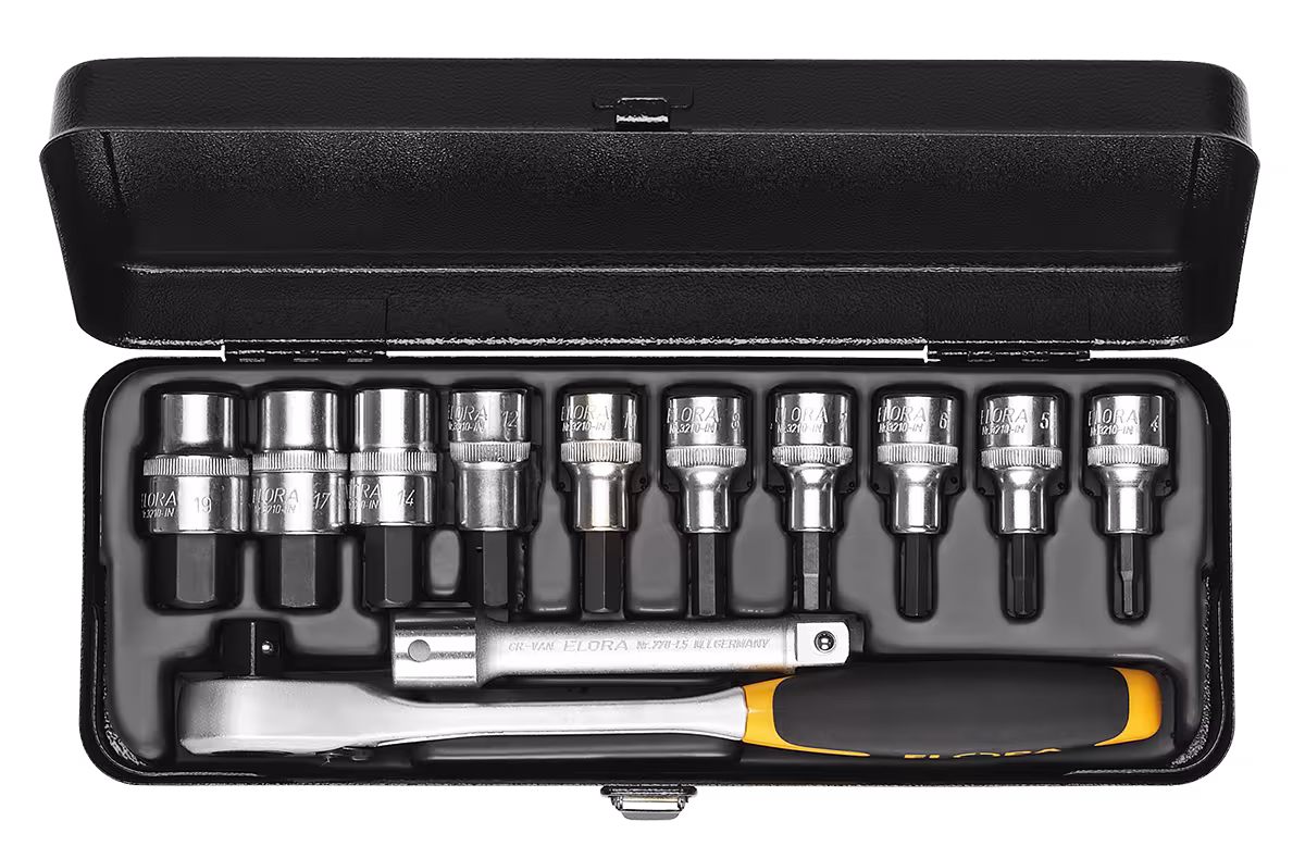 Set di chiavi a bussola 1/2", esagono incassato, ELORA-770-KIN dalla categoria chiavi a bussola 1/2" con l'articolo n. 0770550352900