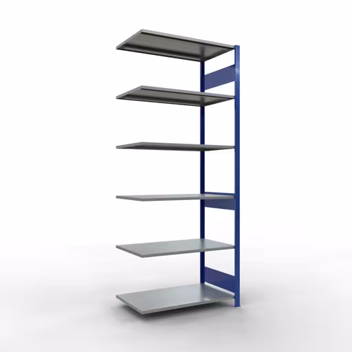 Figure n° 14 de l'article étagère complémentaire, étagère à étagères, système enfichable MULTIplus85, 2500 x 1000 x 600 mm, 6 étagères, RAL 5010 bleu gentiane du groupe de produits système enfichable de la marque Schulte Lagertechnik