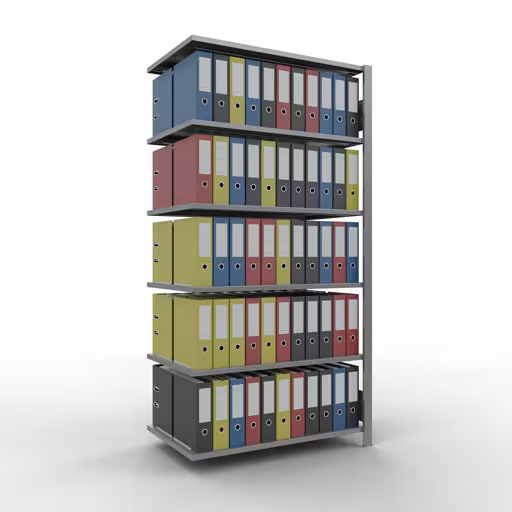 Figure n° 10 de l'article étagère complémentaire, étagère de bureau, système enfichable MULTIplus150, 2000 x 1000 x 600 mm, 6 étagères, galvanisées, de la gamme d'étagères de bureau de Schulte Lagertechnik