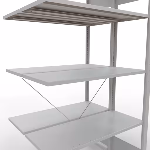 Figura n. 10 dell'articolo scaffale aggiuntivo, scaffale doppio, sistema di scaffali MULTIplus150, 2000 x 1000 x (2x400) mm (AxLxP), 2x5 ripiani, traversa, RAL 7035 grigio chiaro del gruppo di prodotti scaffali della marca Schulte Lagertechnik