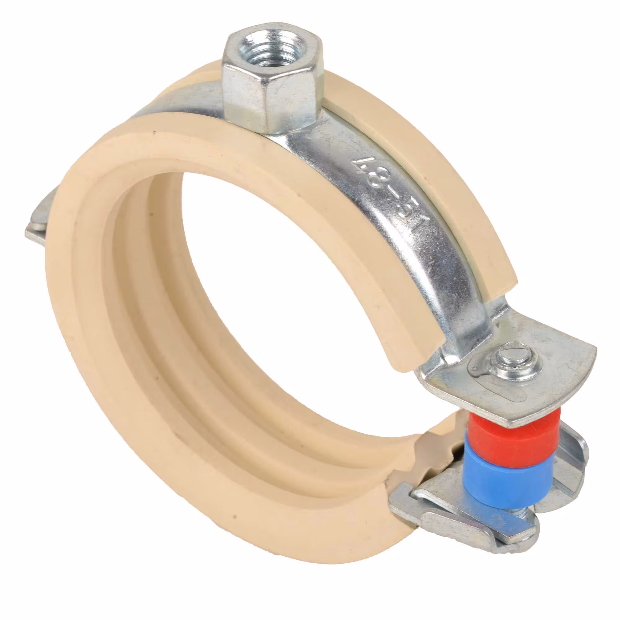 Colliers de serrage Fixotec pour tuyaux en plastique à insert blanc, colliers de serrage pour tuyaux, réf. 203600