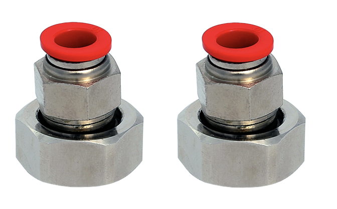 Raccords à pression, D10, 1 port, lot de 2. Raccords à pression pour chauffage au sol, D10, 1 port, lot de 2, de la marque Skoberne. Connecteur à enclenchement rapide, D10, de la catégorie chauffage au sol Skoberne, référence 673014