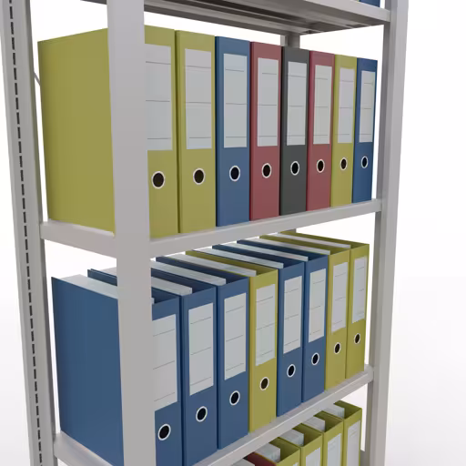 Image supplémentaire de l'article Étagère Basic, étagère de bureau, système enfichable MULTIplus85, 1800 x 750 x 300 mm, 5 tablettes, gris clair du système enfichable