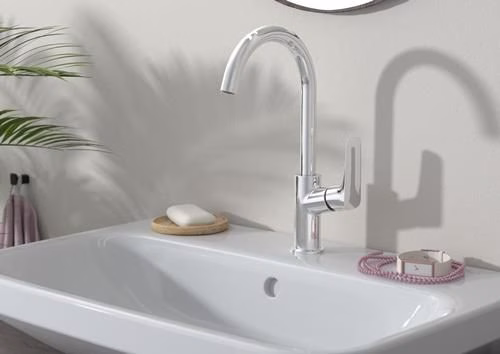 Detailbild 3982954 Hansgrohe LOGIS 210 Miscelatore monocomando per lavabo con bocca girevole da 15 mm di diametro e scarico a scomparsa G 1 1/4" cromo