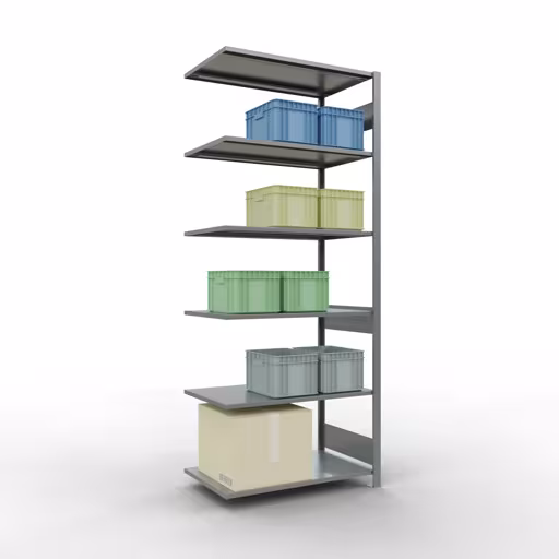 Rayonnage supplémentaire, rayonnage à étagères, système enfichable MULTIplus85, 2500 x 1000 x 600 mm, 6 étagères, galvanisé de Schulte Lagertechnik avec le réf. 13166-LR
