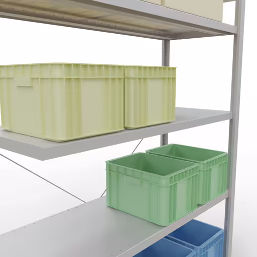 Figure n° 9 de l'article étagère supplémentaire pour système enfichable 2000x1300x500 mm, type 250 kg, gris clair du groupe de produits système enfichable de Schulte Lagertechnik