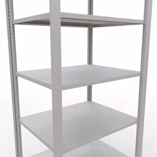Figure n° 8 de l'article étagère de base, étagère de bureau, système enfichable MULTIplus150, 2300 x 750 x 600 mm (HxLxP), 7 étagères, , , gris clair de la gamme d'étagères de bureau de Schulte Lagertechnik