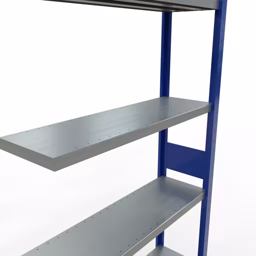 , système d'étagères enfichables MULTIplus330, 3000 x 1000 x 300 mm, 7 étagères, RAL 5010 bleu gentiane/galvanisé de Schulte Lagertechnik de la gamme de produits du système enfichable