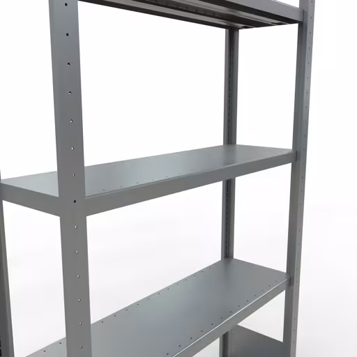 Scaffale base, scaffale, sistema a innesto MULTIplus330, 2000 x 1000 x 300 mm (AxLxP), 5 ripiani, barre longitudinali, zincato di Schulte Lagertechnik della categoria Sistema a innesto
