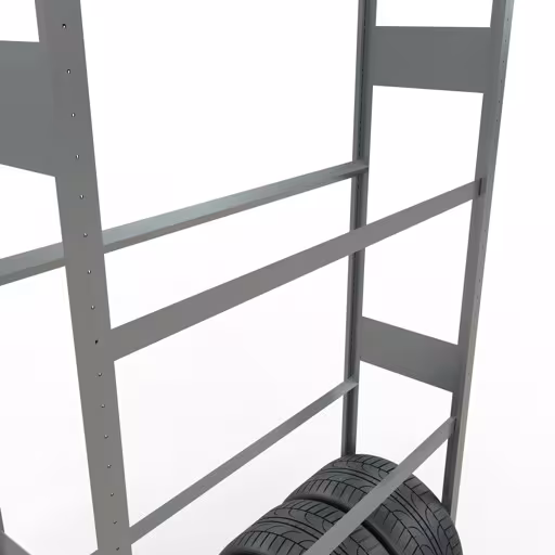 Rayonnage de base, rayonnage pour roues/pneus, 4500 x 1300 x 400 mm, galvanisé, 6 niveaux de stockage avec 150 kg de charge de compartiment par niveau de la catégorie stockage de pièces automobiles avec le GTIN 4004514265784 Rayonnage de base, rayonnage à roues/pneus, 4500 x 1300 x 400 mm, galvanisé, 6 niveaux de stockage avec une charge de compartiment de 150 kg par niveau de Schulte Lagertechnik de la gamme de rayonnages à étagères