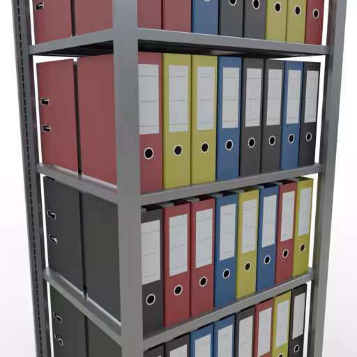 Figure n° 10 de l'article étagère de base, étagère de bureau, système enfichable MULTIplus150, 2300 x 750 x 600 mm, 7 étagères, galvanisées, de la gamme d'étagères de bureau de Schulte Lagertechnik