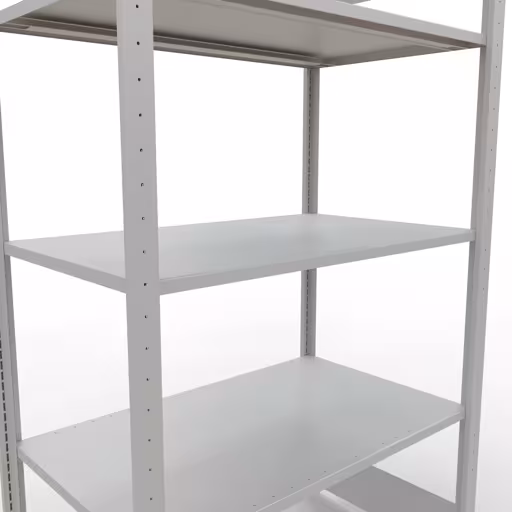 Image du produit n° 14 de l'article étagère de base, étagère, système enfichable MULTIplus85, 2000 x 1000 x 600 mm (HxLxP), 5 étagères, barres de longueur, RAL 7035 gris clair Figure n° 14 de l'article étagère de base, système d'étagères enfichables MULTIplus85, 2000 x 1000 x 600 mm, 5 étagères, gris clair RAL 7035 du groupe de produits système enfichable de la marque Schulte Lagertechnik