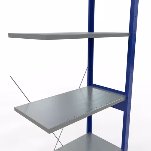 , système d'étagères enfichables MULTIplus150, 2500 x 750 x 400 mm, 6 étagères, RAL 5010 bleu gentiane/galvanisé/galvanisé de Schulte Lagertechnik de la catégorie des systèmes enfichables