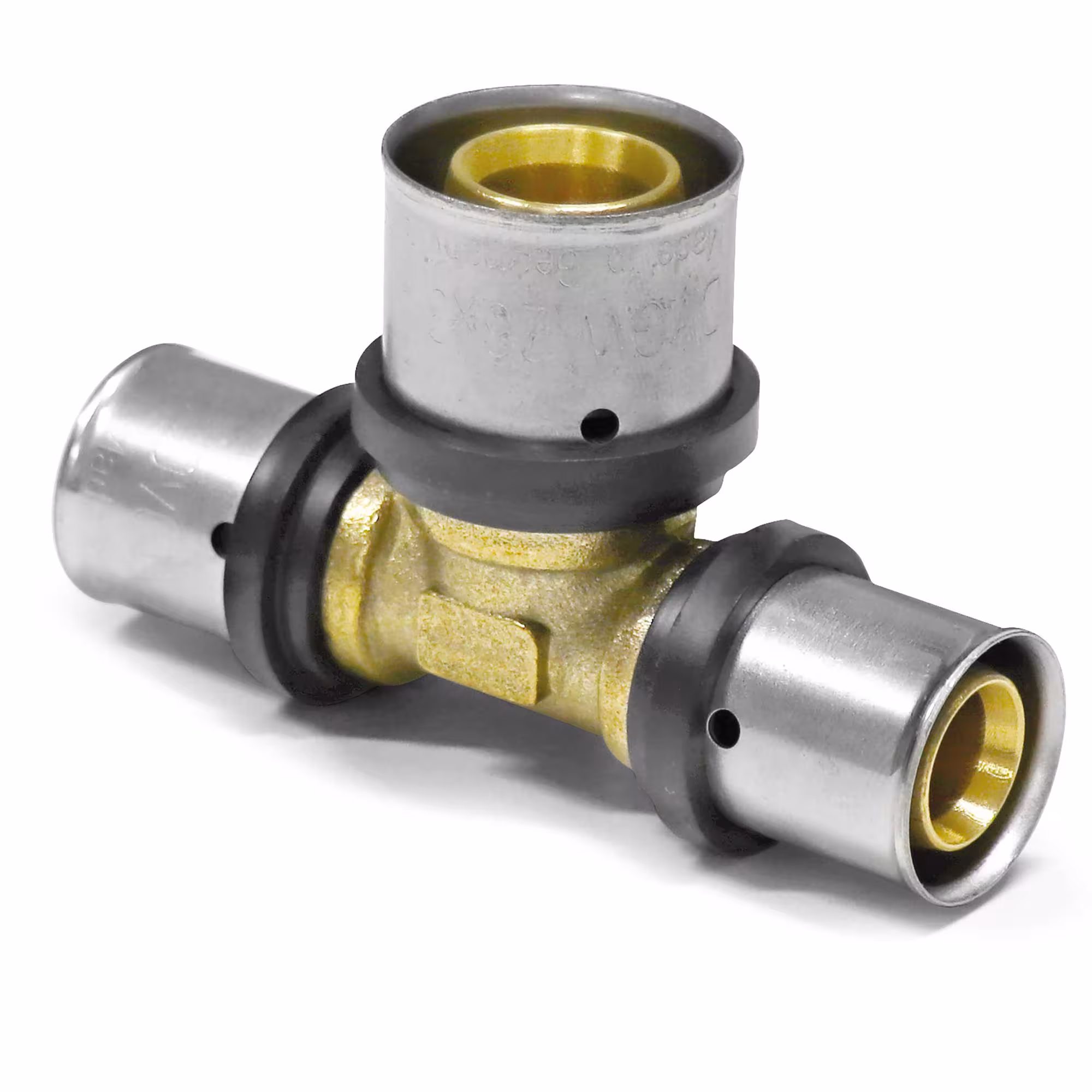 Presse Té sortie centrale prolongée par Pipetec Presse pièce en T sortie centrale allongée, raccords à sertir