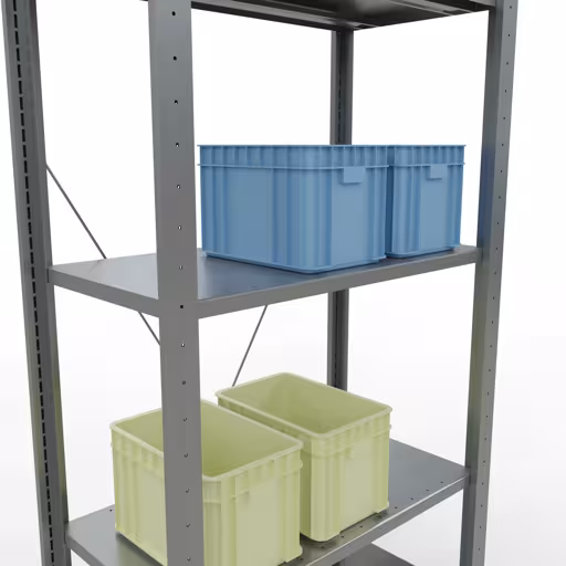 Image du produit n° 13 de l'article étagère de base, étagère, système enfichable MULTIplus150, 2000 x 750 x 400 mm, 5 étagères, galvanisé de la gamme de produits du système enfichable de Schulte Lagertechnik