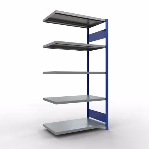 Figura n. 11 dell'articolo scaffale aggiuntivo, scaffale, sistema a innesto MULTIplus330, 2000 x 1000 x 600 mm, 5 ripiani, RAL 5010 blu genziana/zincato del gruppo di prodotti sistema a innesto della marca Schulte Lagertechnik
