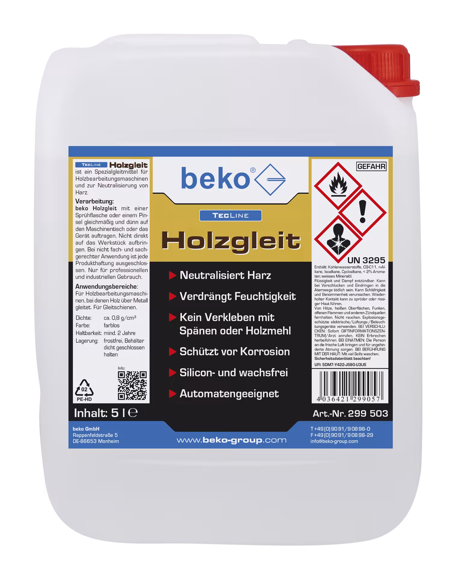 TecLine Holzgleit 5 l Kanister aus der Kategorie Fette & Öle mit der Artikelnr. 299 503