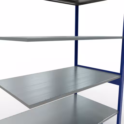 Scaffali aggiuntivi, scaffali, sistema a innesto MULTIplus150, 2500 x 1300 x 800 mm (AxLxP), 6 ripiani, barre longitudinali, RAL 5010 blu genziana/zincato di Schulte Lagertechnik con l'articolo n. 12786-130-LR-B