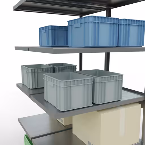 Rayonnage supplémentaire, rayonnage double, système d'étagères MULTIplus250, 2500 x 1000 x (2x600) mm, 2x6 étagères, traverse, galvanisé de la marque Schulte Lagertechnik de la gamme de produits d'étagères