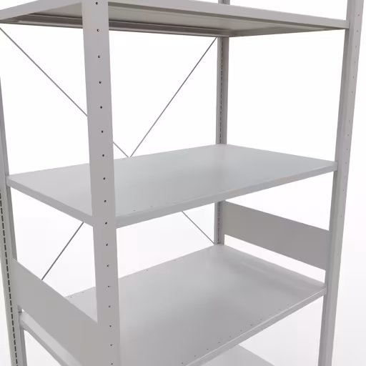 Figura n. 8 dell'articolo scaffale base, scaffale, sistema a innesto MULTIplus85, 3000 x 1000 x 600 mm (AxLxP), 7 ripiani, traversa, RAL 7035 grigio chiaro del gruppo di prodotti sistema a innesto della marca Schulte Lagertechnik