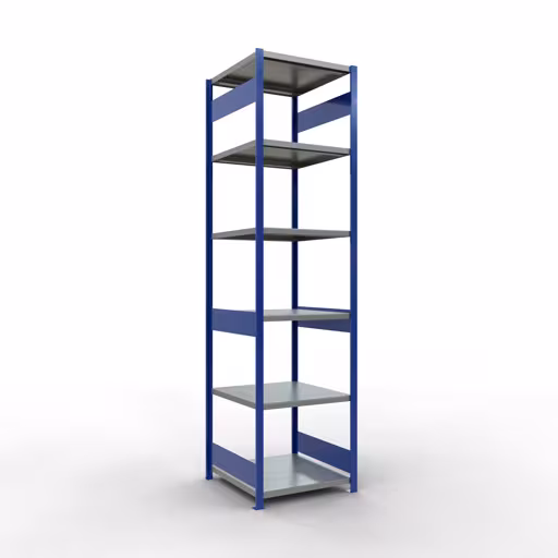 Figura n. 13 dell'articolo scaffale base, sistema a innesto per scaffale MULTIplus250, 3000 x 750 x 800 mm, 7 ripiani, RAL 5010 blu genziana/zincato/zincato del gruppo di prodotti sistema a innesto della marca Schulte Lagertechnik
