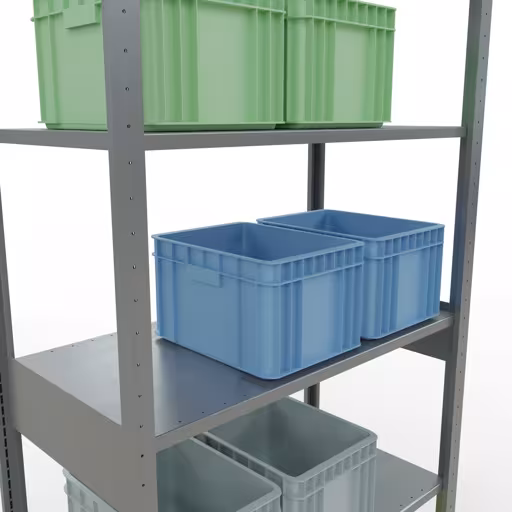 Figure n° 12 de l'article étagère de base, étagère système enfichable MULTIplus85, 2500 x 1000 x 500 mm, 6 étagères, galvanisée du groupe de produits système enfichable de la marque Schulte Lagertechnik