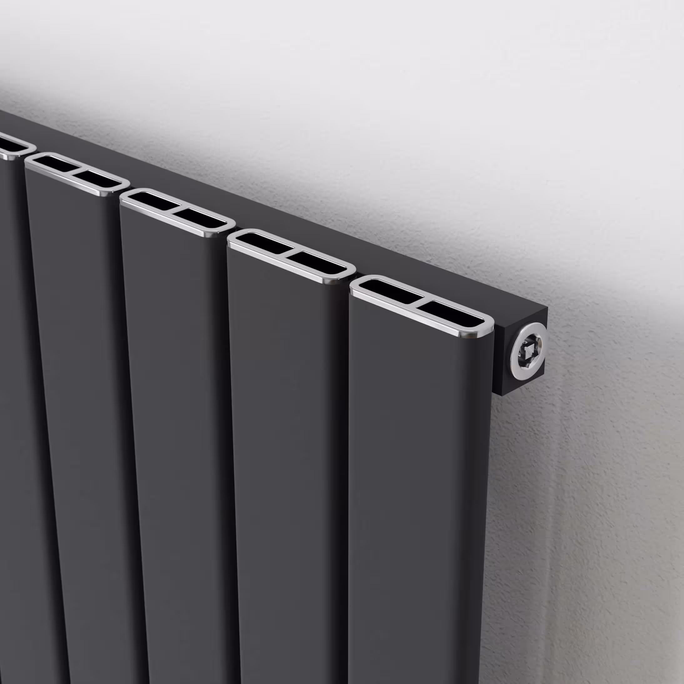 Aluminiumheizkörper Levis 1800 mm x 415 mm 822 Watt Mittenanschluss Anthrazit Struktur von der Marke Ximax aus der Kategorie Heizkörper