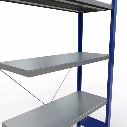Image du produit n° 11 de l'article étagère supplémentaire, système enfichable MULTIplus250, 2000 x 1000 x 400 mm, 5 étagères, RAL 5010 bleu gentiane/galvanisé de la gamme de produits système enfichable de la marque Schulte Lagertechnik