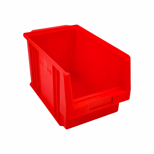Une autre vue de l'article boîte de rangement visible, PxLxH 345x213x200 mm, rouge, polypropylène de la catégorie étagères