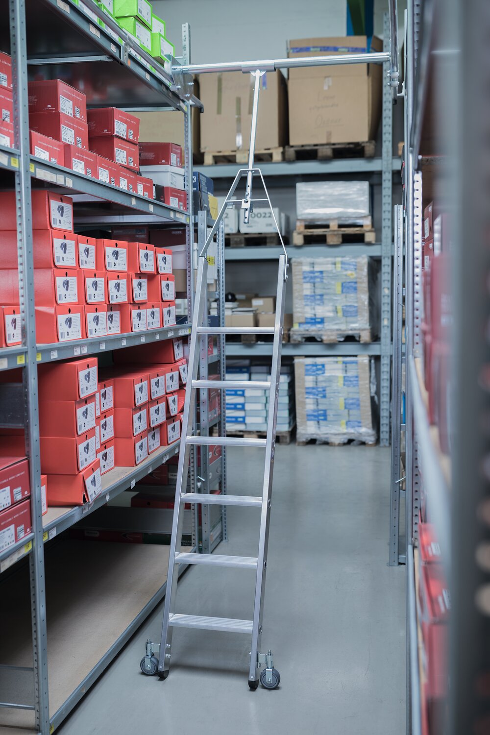 Scala a pioli Munk girevole per scaffale doppio 6 gradini