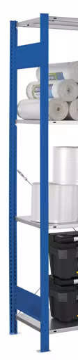 Cadre profilé en T MULTIplus 2000x600 mm, RAL 5010 bleu gentiane, 2 barres de profondeur, démonté par Schulte Lagertechnik sous la référence réf. 32773-B