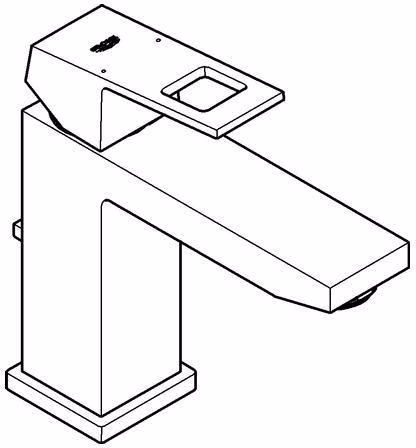 Miscelatore monocomando per lavabo GROHE Eurocube 23445 versione medio-alta cromo