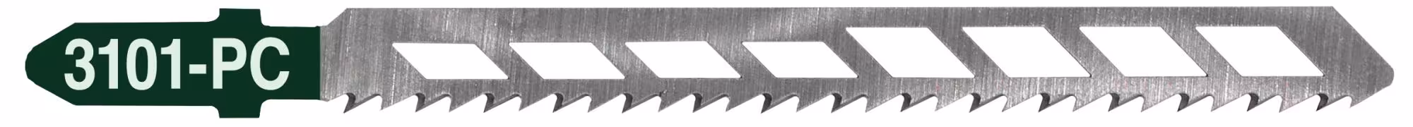 Lame de scie sauteuse CV affûtée, conique, squelette longueur totale 100/longueur dentée 75 mm, pas de dent 2,5 mm de la marque MPS de la gamme d'accessoires pour machines