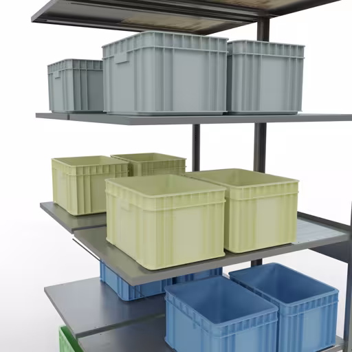 Immagine aggiuntiva dell'articolo Ripiano aggiuntivo, ripiano doppio, sistema di scaffali MULTIplus150, 2500 x 1000 x (2x600) mm (AxLxP), 2x6 ripiani, traversa, zincato da ripiani doppi