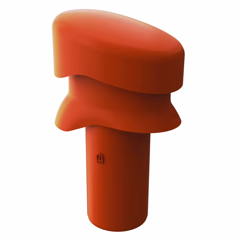 Tuyau de ventilation Vendut court DN 110 marron foncé, avec grille ondulée de la catégorie passages de toit raides avec le GTIN 4027822841297 Tuyau d'aération Vendut court DN 110 avec capuchon météo, grille ondulée de la marque Klöber de la catégorie passages de toit raides