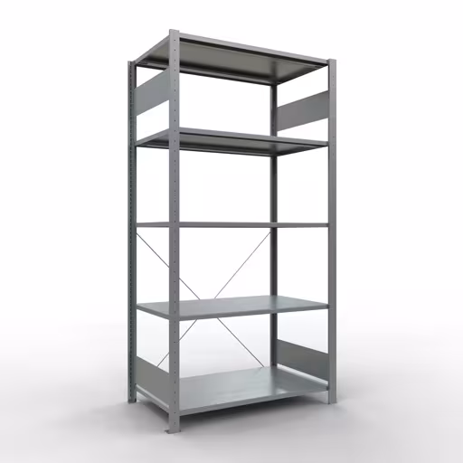 Figure n° 16 de l'article étagère de base, étagère, système enfichable MULTIplus85, 2000 x 1000 x 600 mm, 5 étagères, traverse, galvanisée du groupe de produits système enfichable de la marque Schulte Lagertechnik